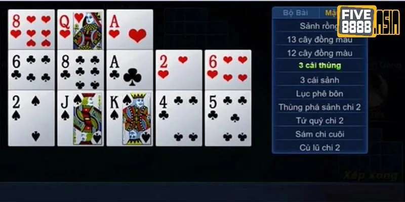 Ăn trắng bằng 3 thùng giúp người chơi gia tăng cơ hội chiến thắng